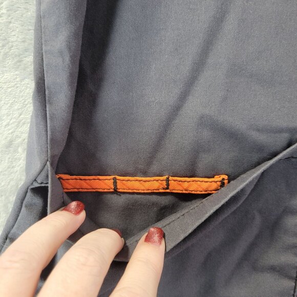 Code Happy Womens M Scrub Top Gray Short Sleeve Pockets Workwear Nursing Medical - Picture 4 of 13